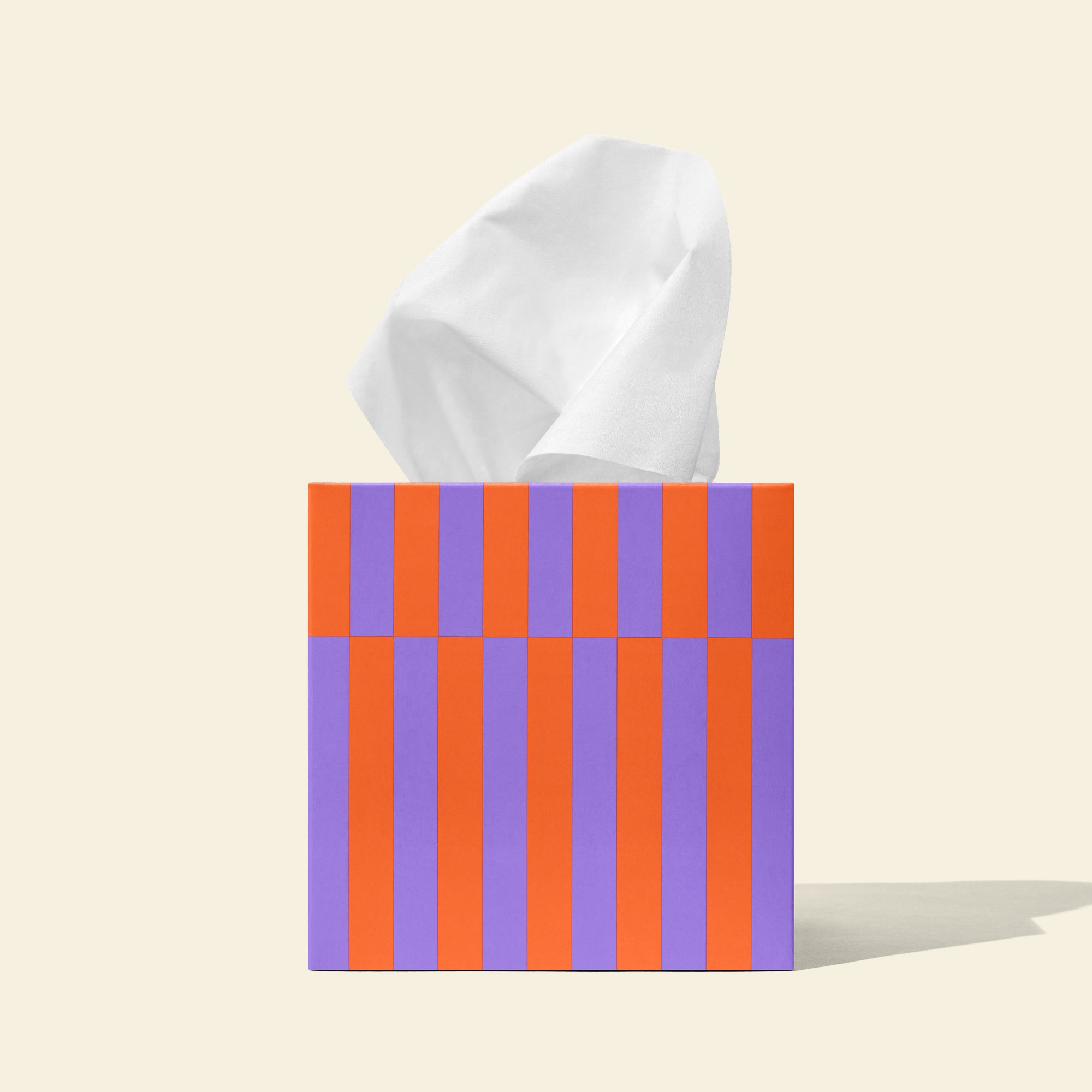 Single box of Who Gives a Crap tissues in colourful pattern packaging