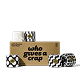 Box of 24 Who Gives a Crap bamboo toilet paper with four rolls wrapped in black and white packaging sitting on top.
